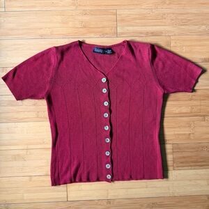 Hillard & Hanson Red Button Down Shirt